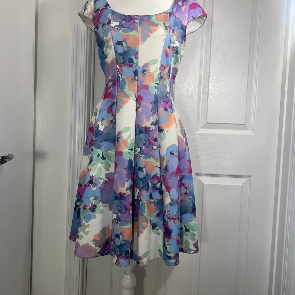 Karl Lagerfeld Multicolor Floral Midi Dress - Picture 9 of 12